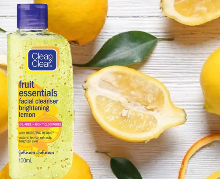 manfaat clean and clear fruit essentials facial cleanser brightening lemon
