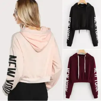 sweater hoodie wanita lazada