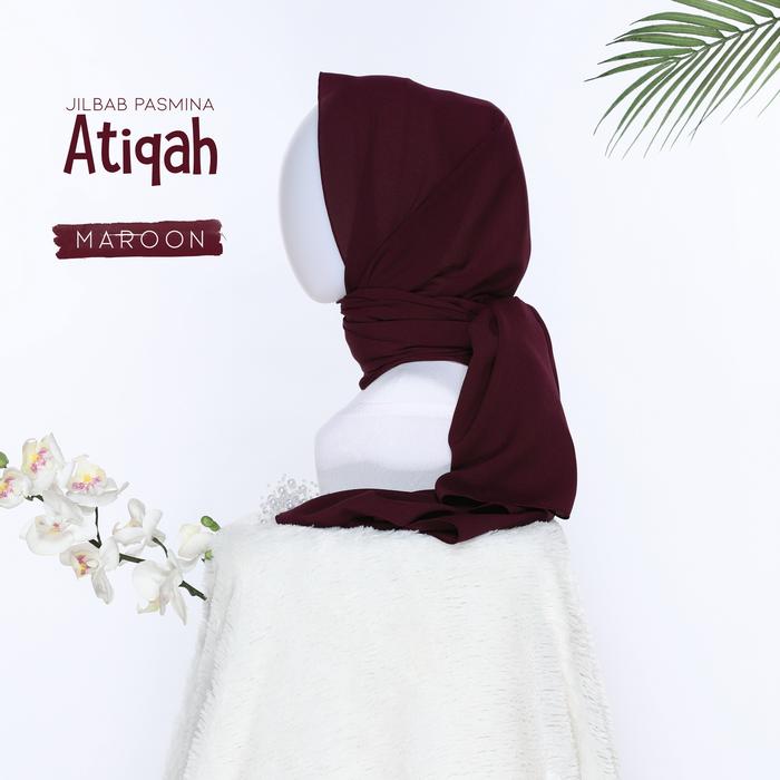 JILBAB PASMINA ATIQAH MAROON UKURAN 170 X 70 - Kerudung Instan/Kerudung Pasmina/Kerudung Pashmina/Kerudung Khimar/Kerudung Syari/Kerudung Bergo