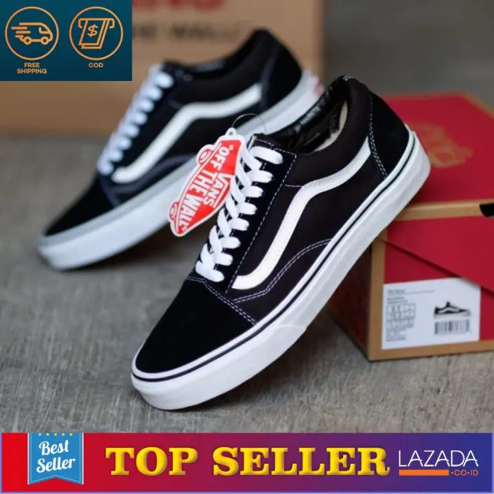 Cod Sepatu Vans Old Skool Premium Hitam Putih Pria Wanita Sepatu Pria Vans Authentic Unisex Sepatu Murah Wanita Sepatu Casual Unisex Sepatu Sneakers Sepatu Skateboard Sepatu Canvas Casual Lazada Indonesia