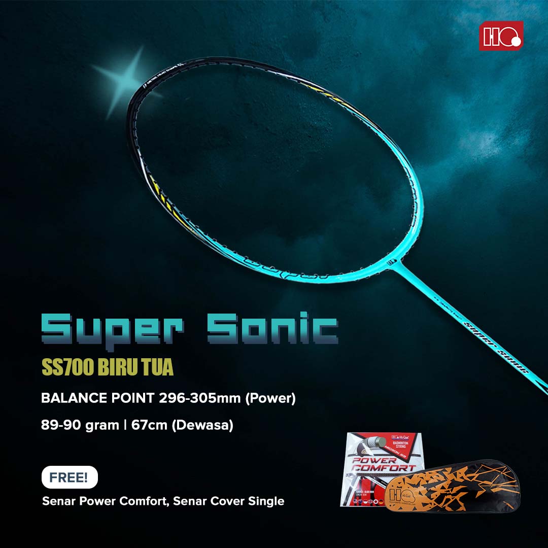 Badminton racket badminton hiqua Super Sonic 3U full set ready to use