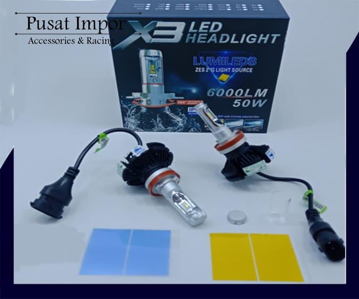 High Quality lampu led headlamp mobil h11 philips x3 best quality 3