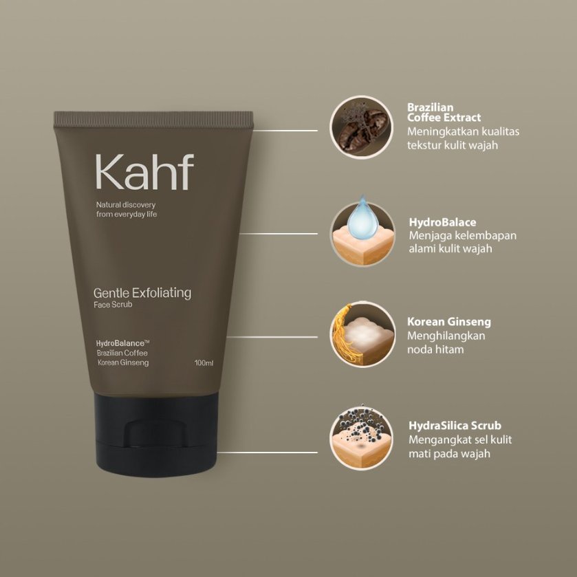 KAHF FACE SCRUB GENTLE EXFOLIATING 100ml Lazada Indonesia