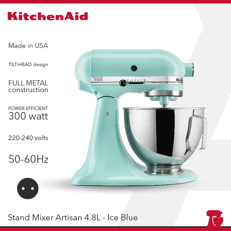 Kitchen Aid Stand Mixer 5KSM150PSE 220-240 Volt 50 Hz 5 Qt With 6