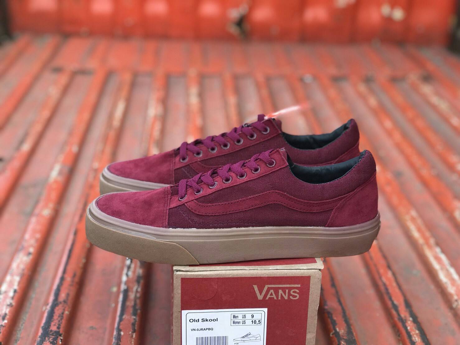 vans maroon gum