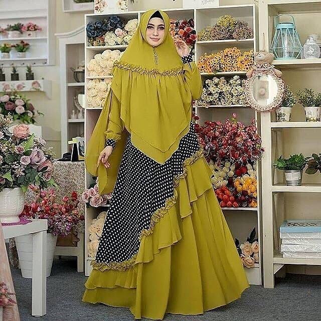 ( COD ) DevyRama Shop ASYIFA Syari Bonus Khimar (Kerudung) Baju Muslim Wanita Gamis Syari Sunnah Casual Modis Modern Feminim Mewah Update Trendy Terbaru 2019