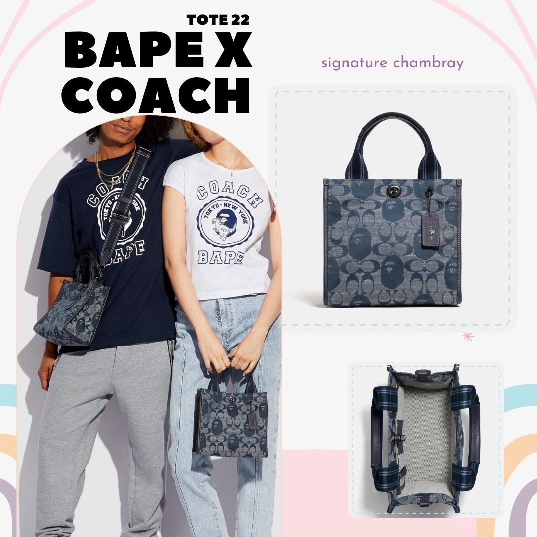 coach bape tote 22