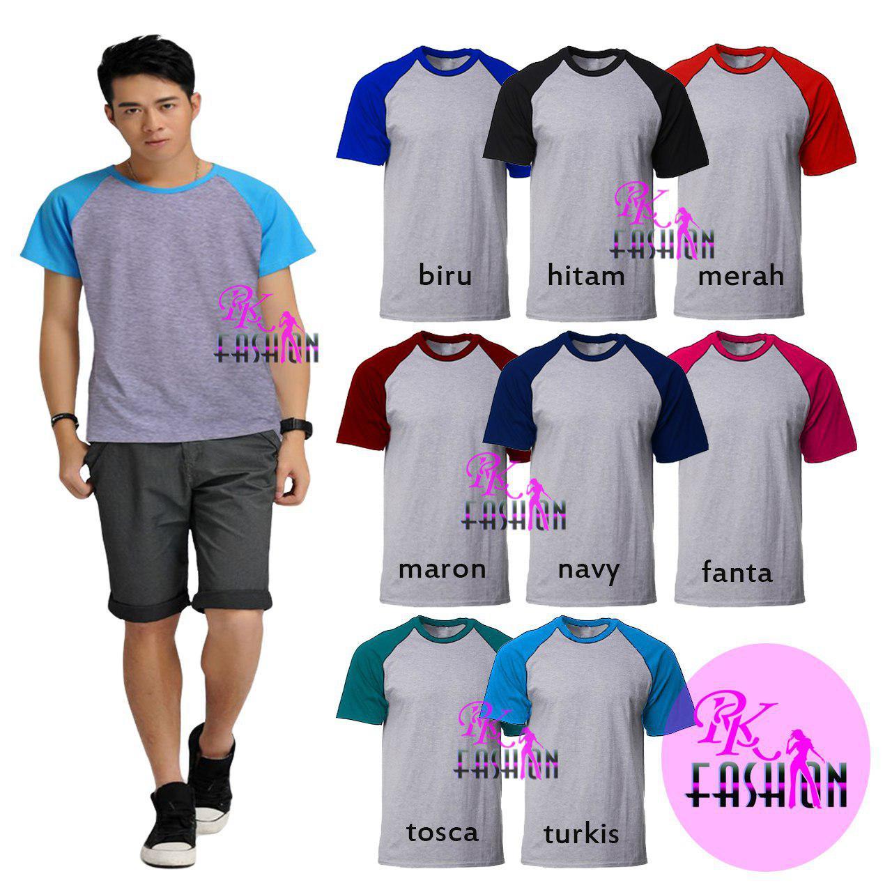 RK fashion | kaos raglan pendek | baju pria pendek | baju raglan pria | fashion pria | kaos distro