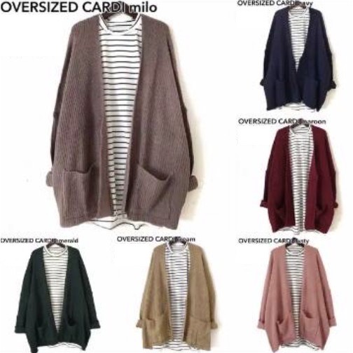 cardi rajut oversize