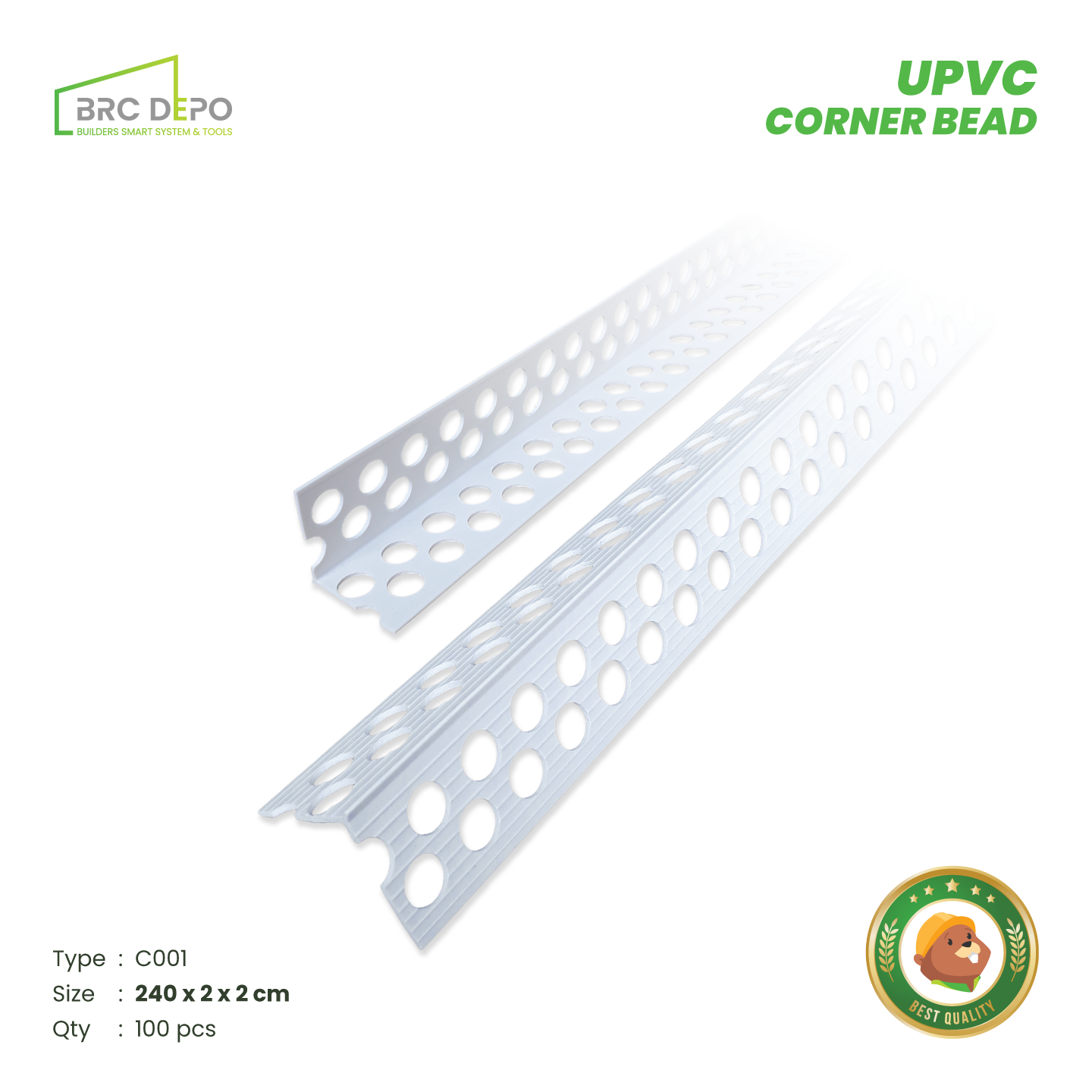 C001 UPVC CORNER BEAD 2,4 M Lazada Indonesia