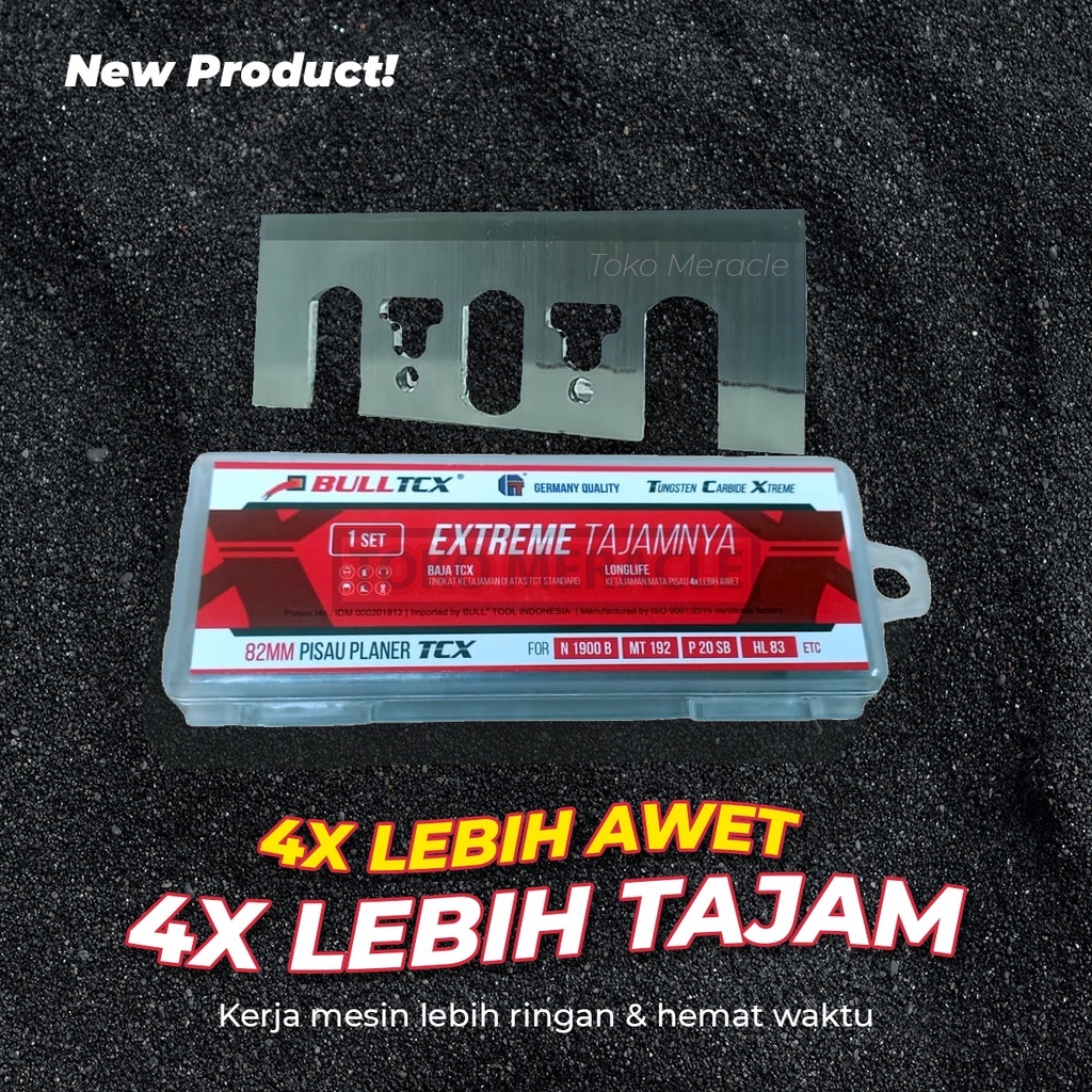 BULL TCX Planer Blade 82mm Planer Blade Sugu Ketam Tungsten Carbide Xtream Made in Germany