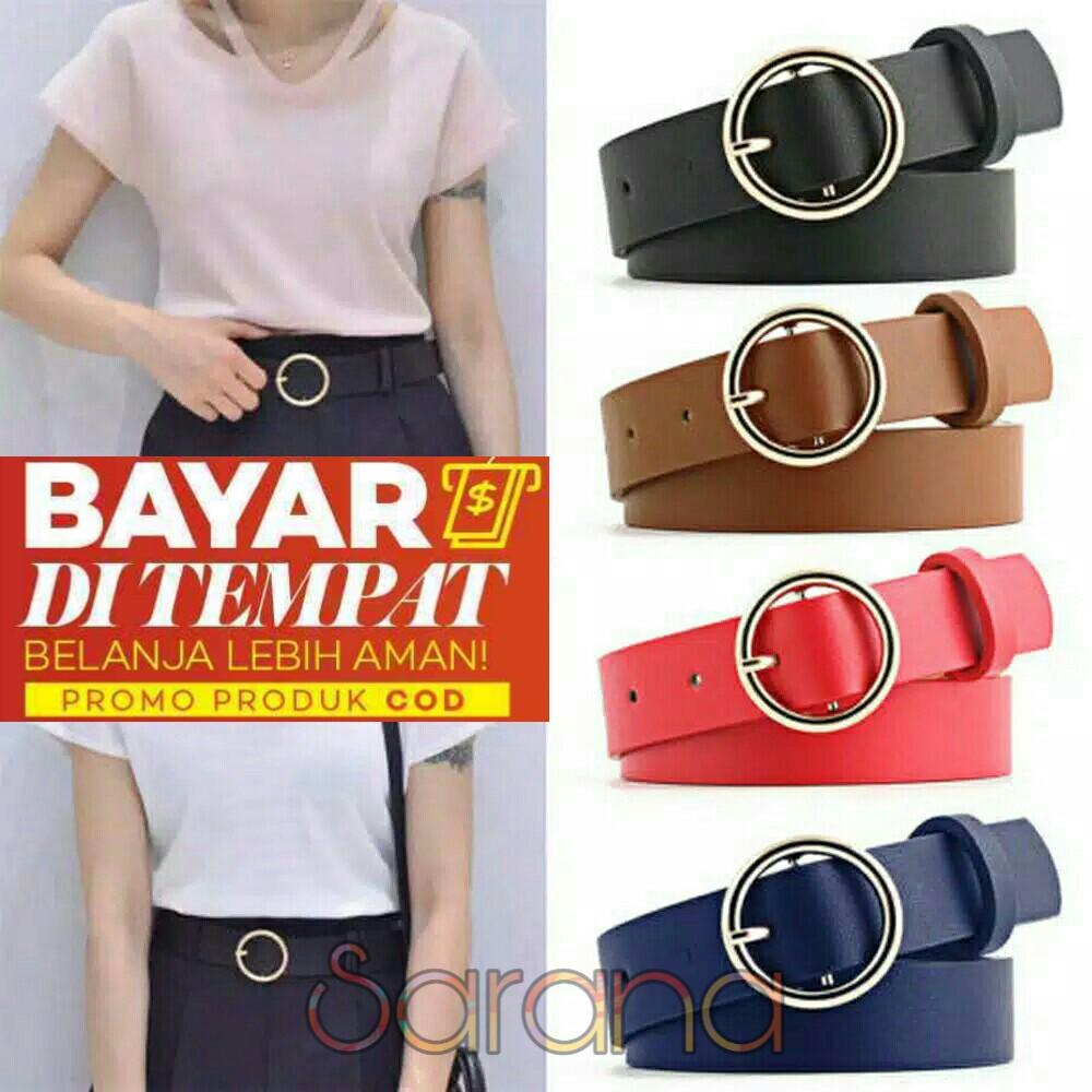 Ikat Pinggang Wanita Ring Belt Sabuk Korea Kulit
