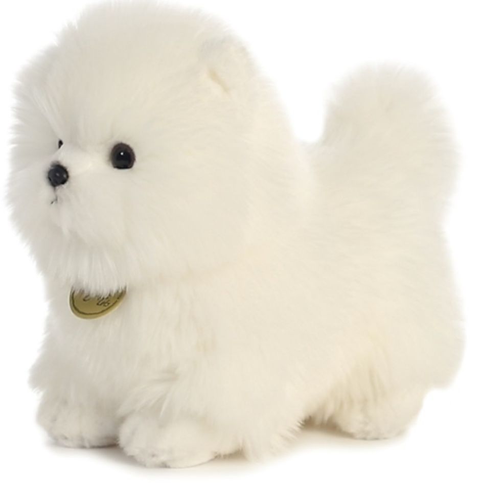 Boneka Anjing Mini Pom Putih Membeli Jualan Online Boneka Dengan