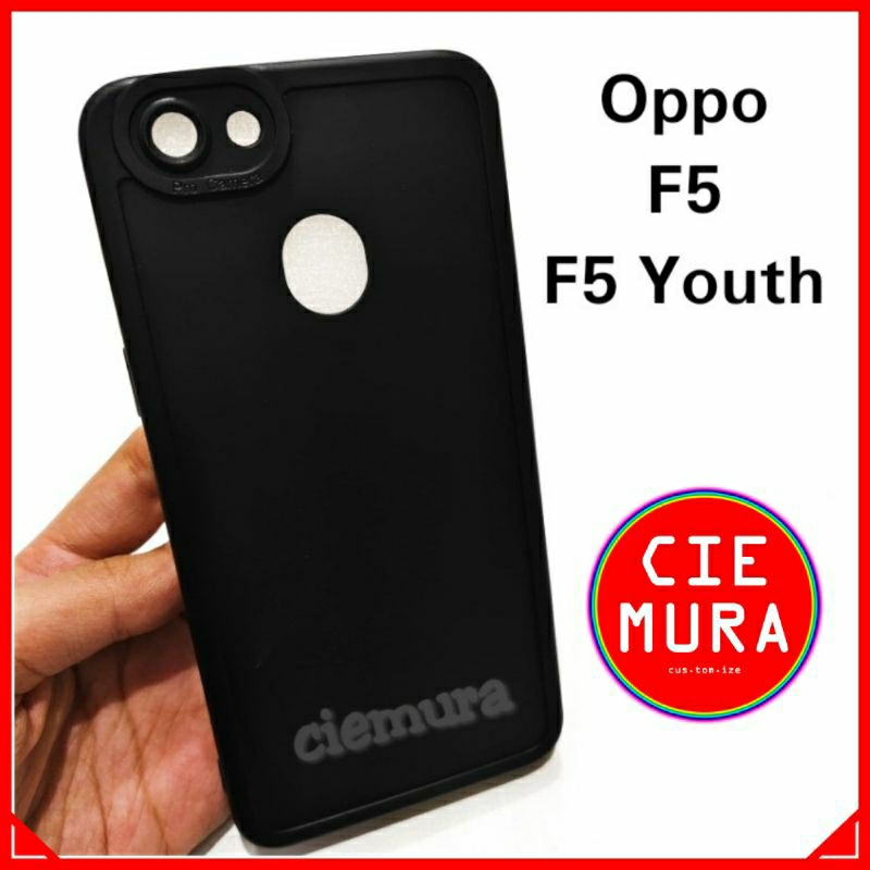 Back Panel Oppo F5 Black Cover Black And White Print Oppo F5 Back