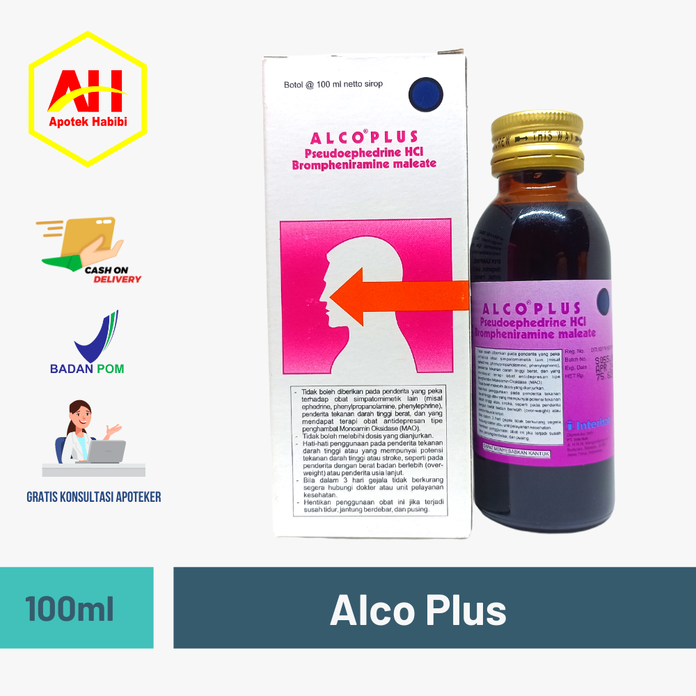 Alco Alko Alxo Alco Plus Alko Plus sirup merah 100ml Obat pilek anak