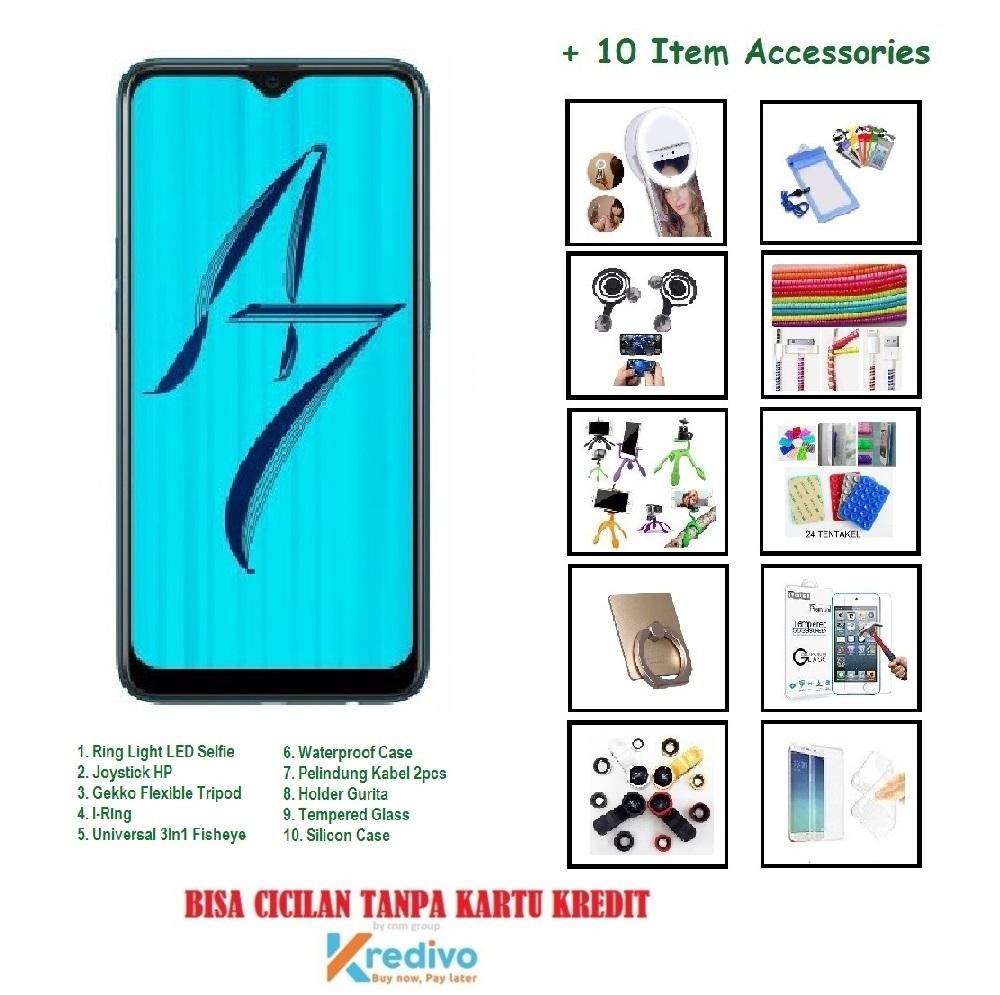 OPPO A7 [4/64GB] + 10 ITEM ACCESSORIES