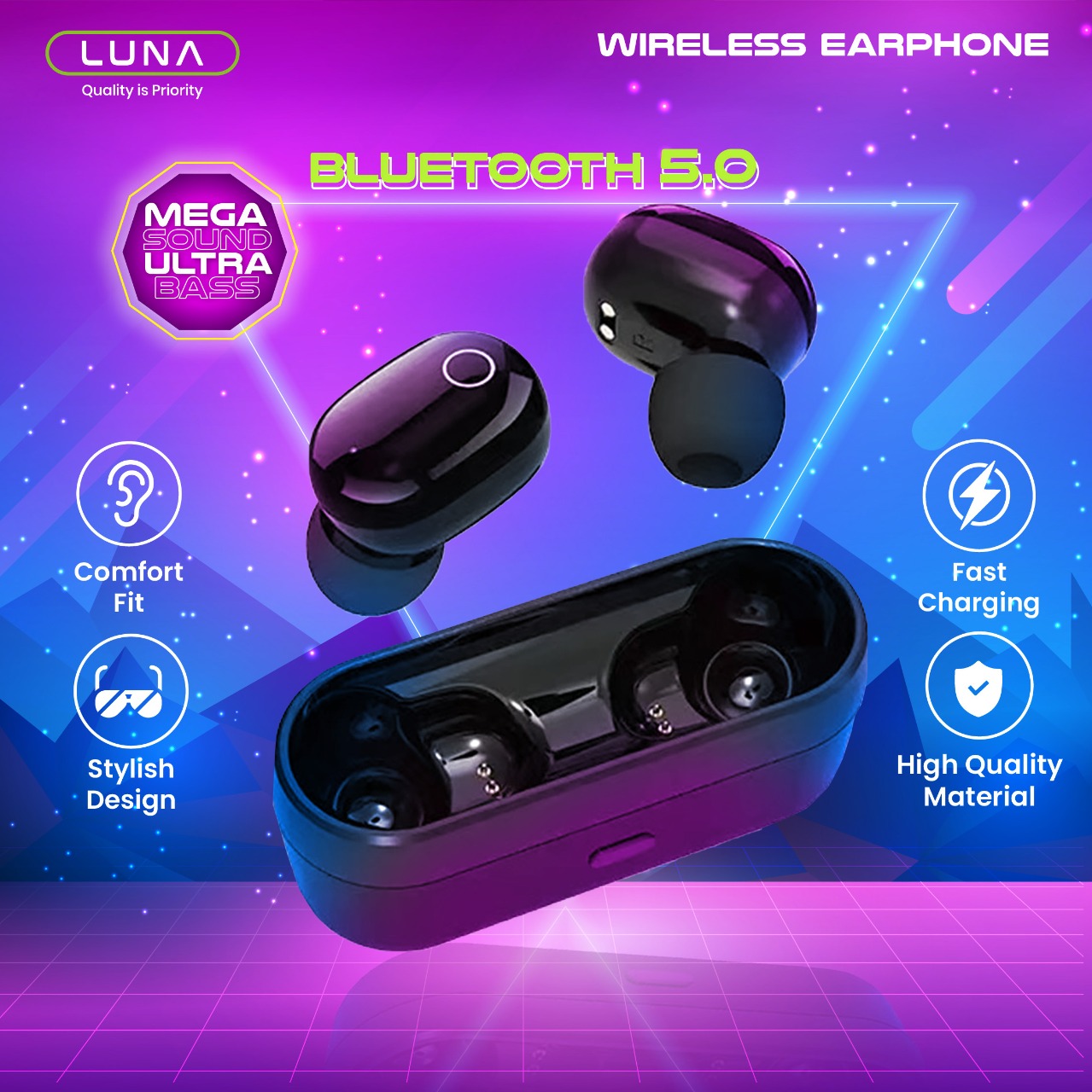 bole tws wireless earphone