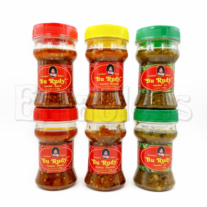 Paket Sambal Bu Rudy 3 Rasa Bawang Trasi Ijo Isi 6 Botol Lazada Indonesia