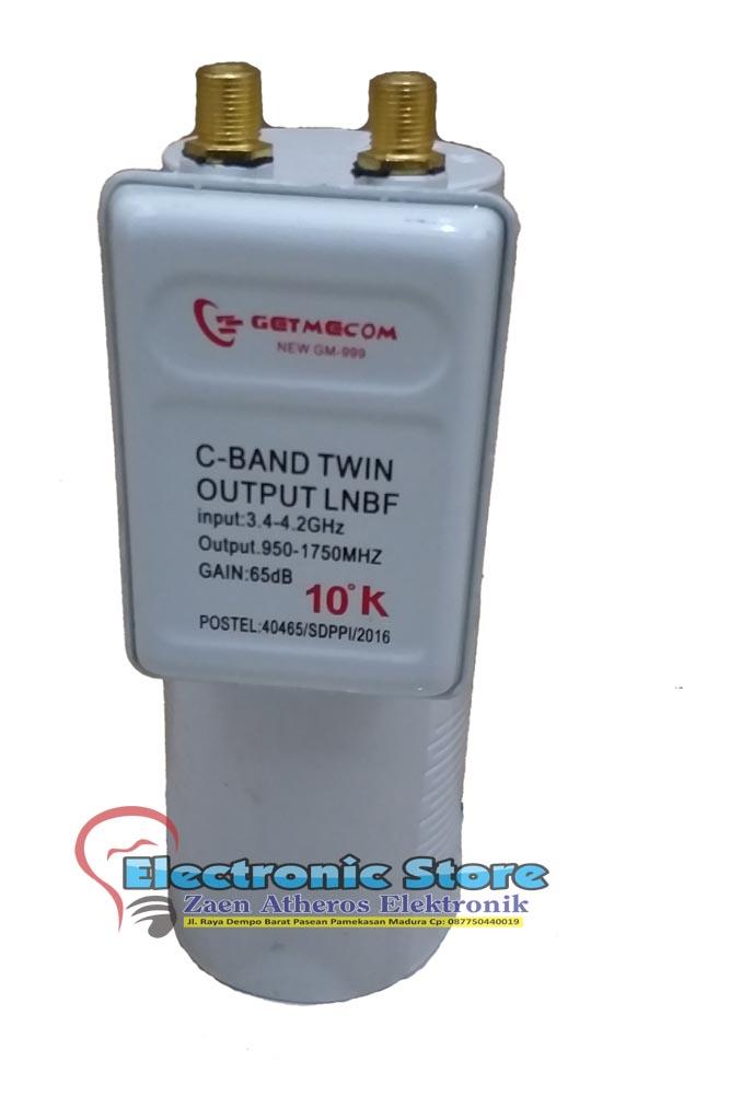 LNB Getmecom C band Dual Output (1 Satelit 2 Receiver) Pentil emas 10K New GM-999