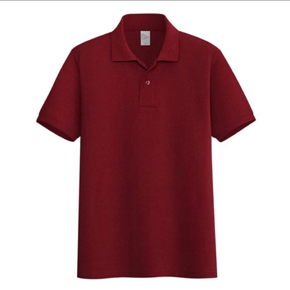 Liso wear - Kaos Polo shirt polos seragam Merah Maroon lengan pendek