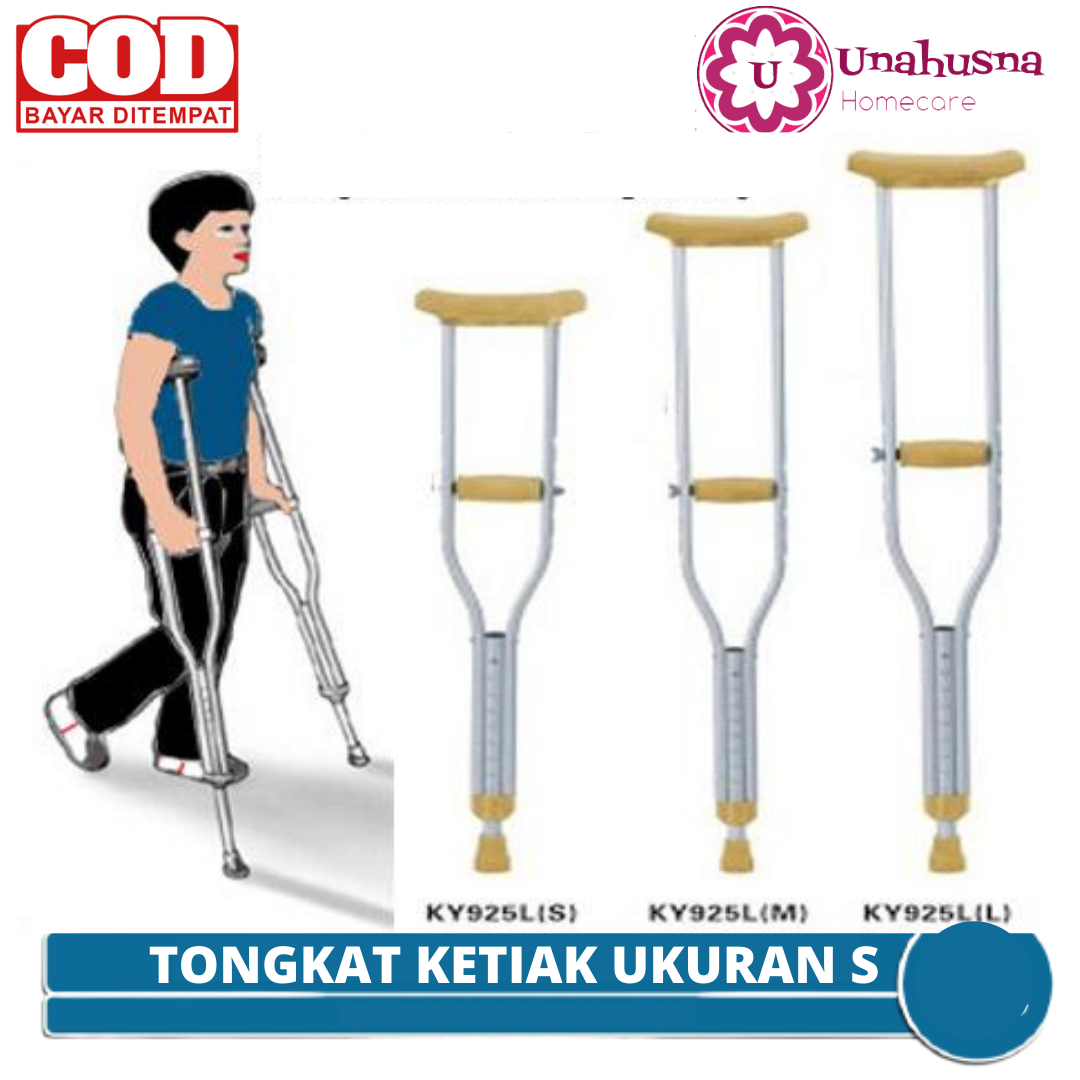 Alat bantu Jalan Tongkat ketiak S SATUAN Crutch Kruk Sella / alat bantu ...