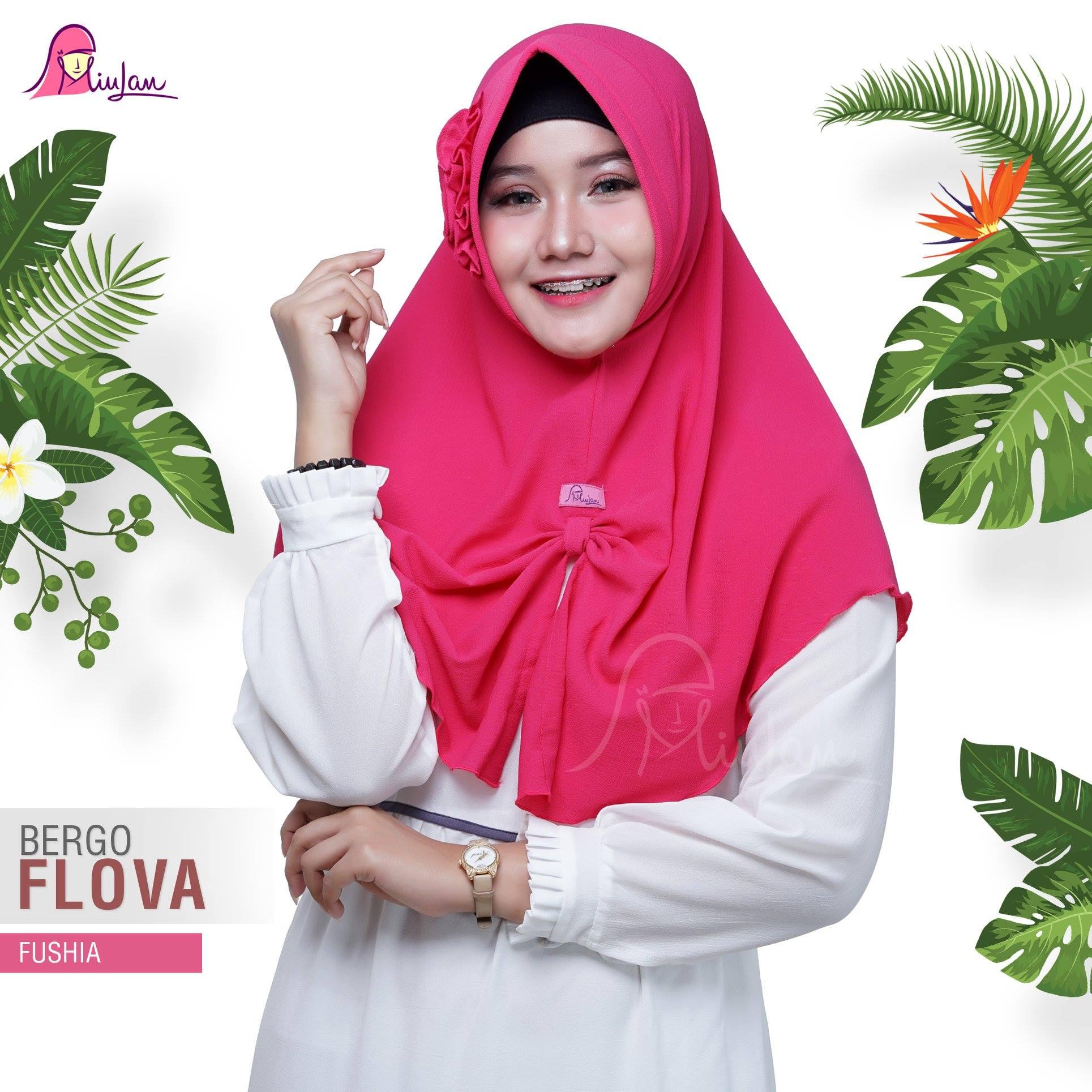 Jilbab Instan MiuLan Dewasa Bergo Flova Jilbab Bubble Crepe Anti Tembem Ada Variasi Rempel Cantik