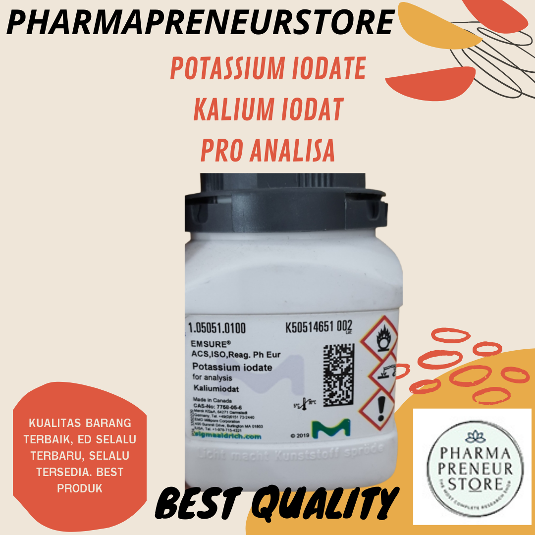 Potassium Iodate Kalium Iodat Kio3 Pro Analisa Per Gram Best Quality Lazada Indonesia 2070