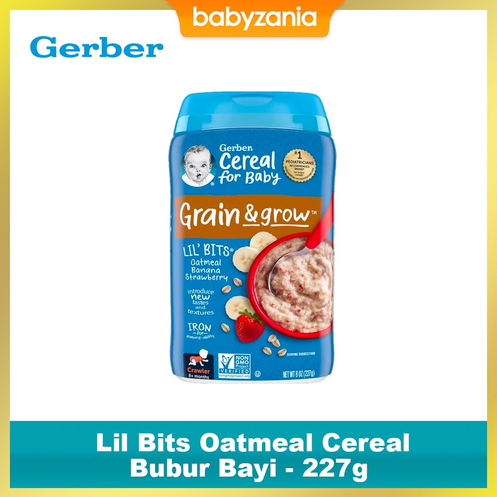 Gerber Lil Bits Oatmeal Cereal Bubur Bayi 227 gr Banana