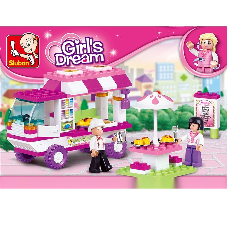 Sluban Bricks Snack Car Girls Dream M38-B0155 Mainan Edukatif Anak