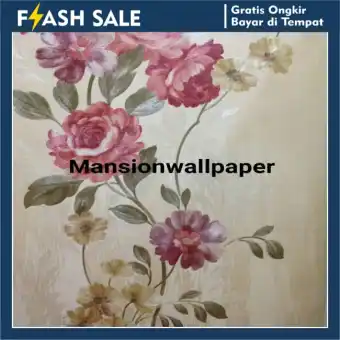 Wallpaper Dinding Bunga Merah Membeli Jualan Online Aksesoris