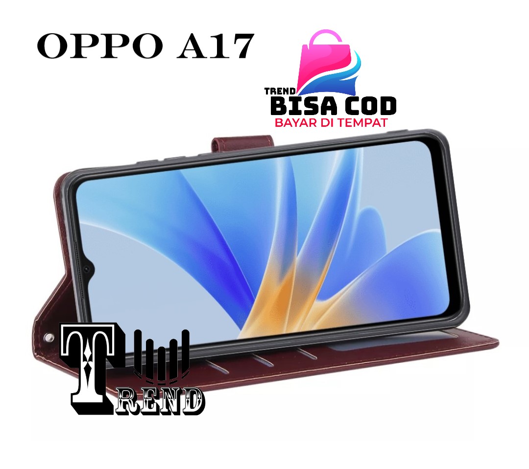 Oppo A17 Case, Oppo A17 Cover Wallet Book Flip Folio Stand View Cover With Magnetic Clasp Card
