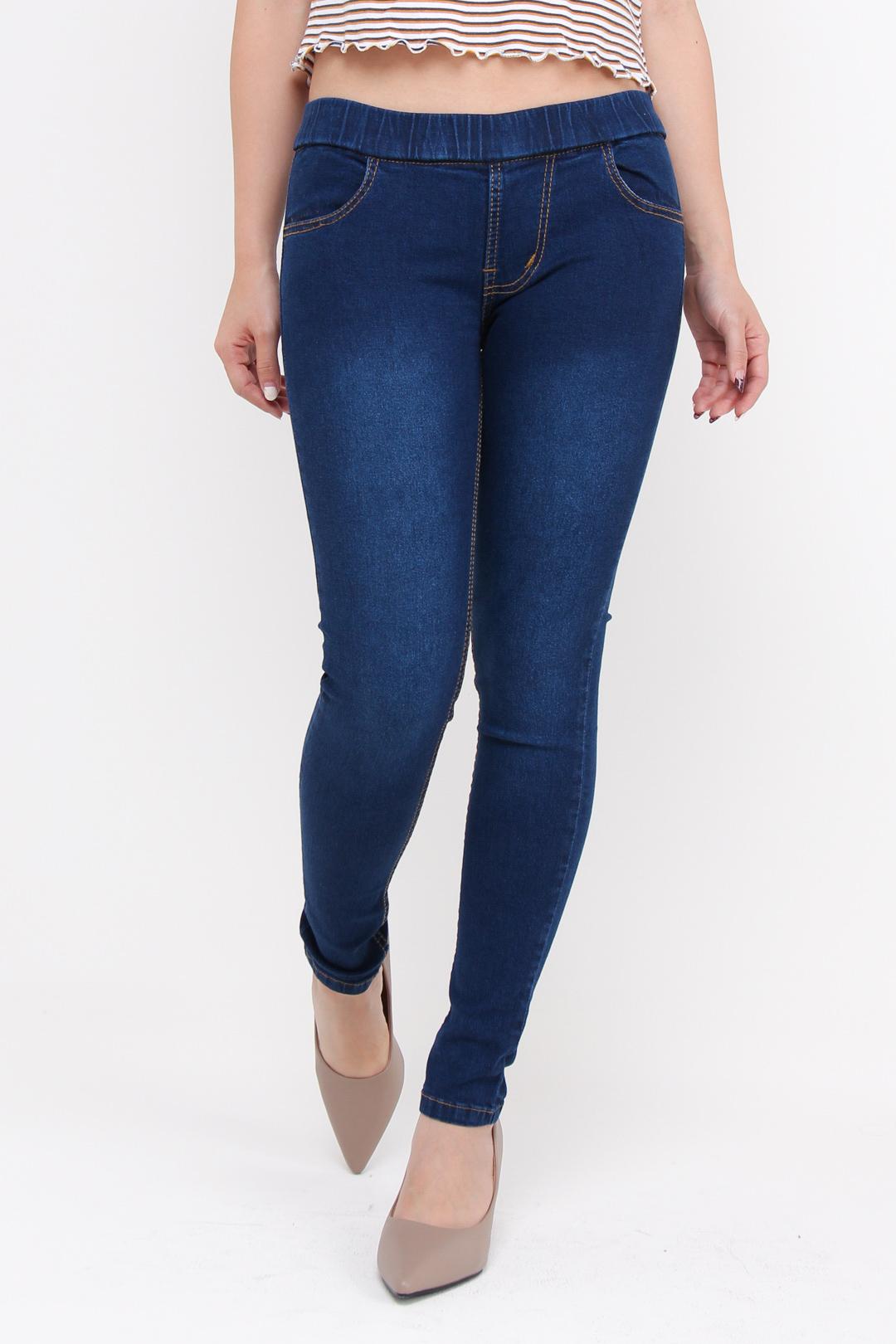 Legging Jeans Wanita Biru Normal Big 