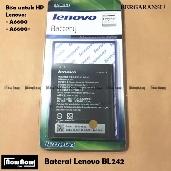 Baterai Lenovo A6600 A6600 Plus Bl242 Original Batre Batrai Battery Hp Lazada Indonesia