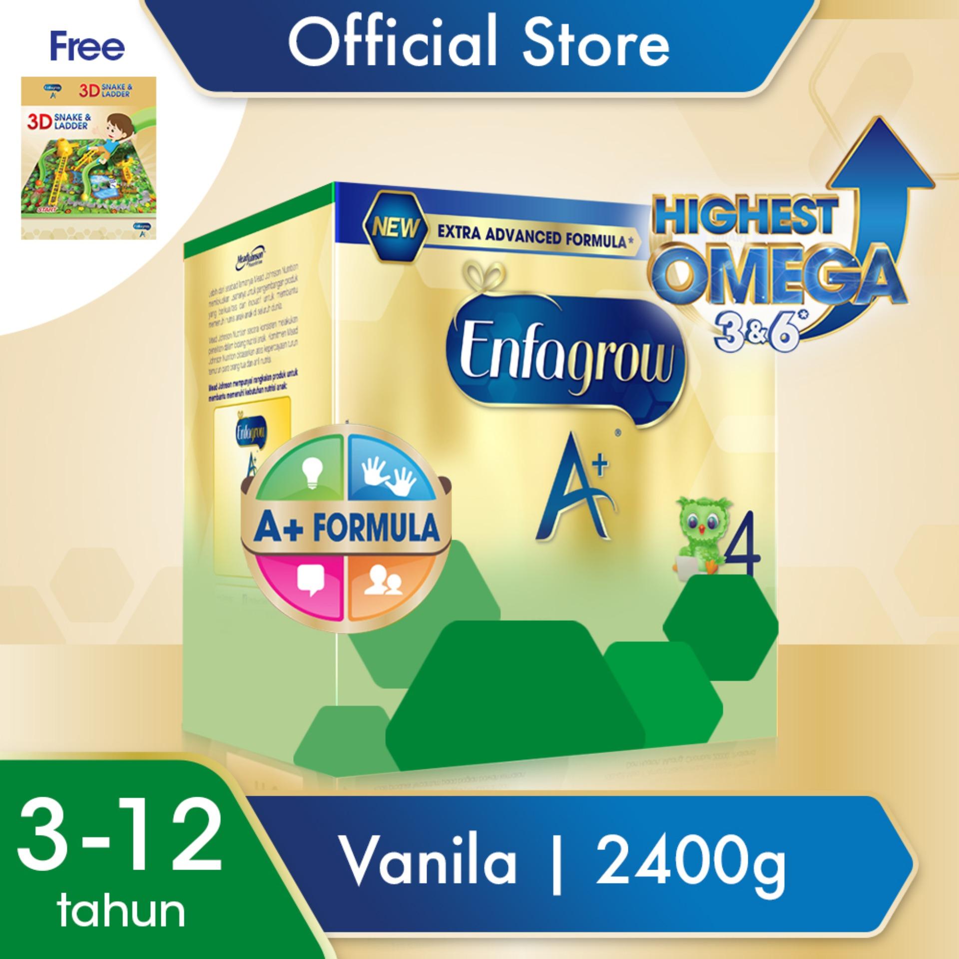Enfagrow A+ 4 Susu Formula Vanila 2400g Free Mainan Snake & Ladder