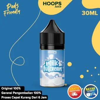 Liquid Pod Hoops Juice Milk Fullcream Vanilla 30ml 0nic Eliquid