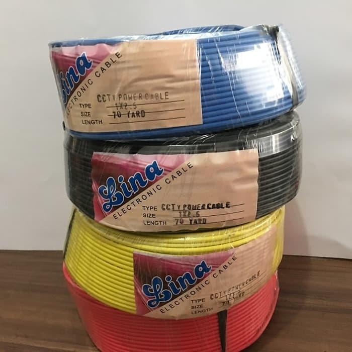 Kabel NYA Tunggal 1x2.5 Besar 2.5 70 Yard 50 Meter Warna Merah Biru Ku