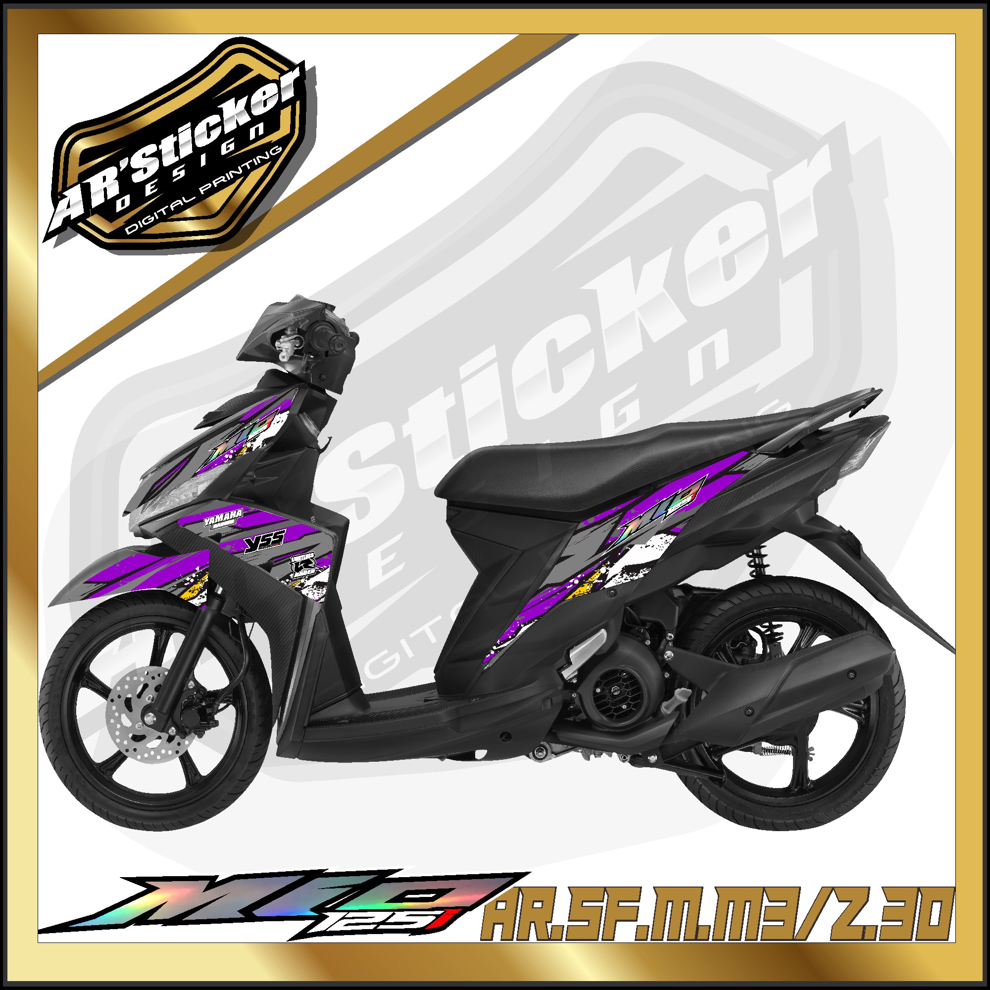 Mio Sticker Striping Mio M3 125 Stiker Motor MIO M3 MIO Z List Variasi Hologram AR 30 Lazada Indonesia