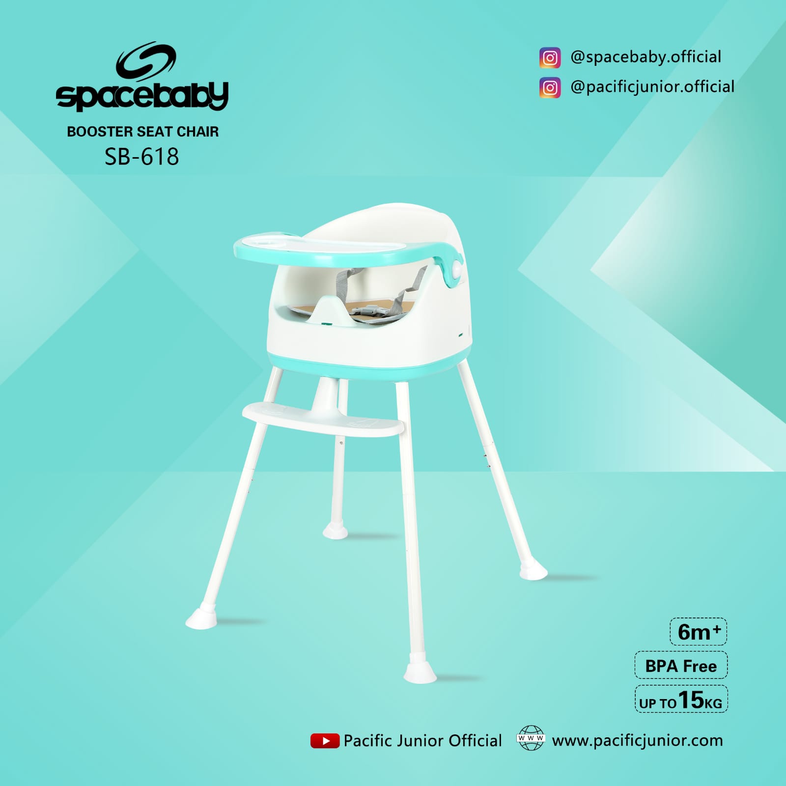 Baby Yuga Booster Seat Space Baby Booster Seat Chair SB 618 Kursi - Main Image