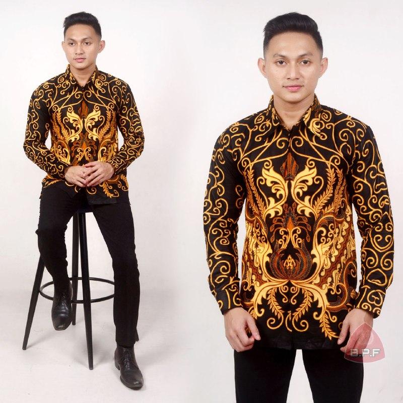 Kemeja Batik Baju Batik Pria Lengan Panjang P051