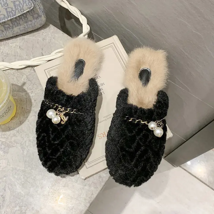 fuzzy slippers womens