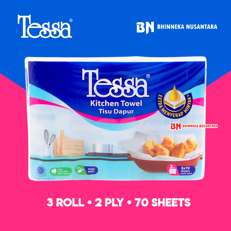 Tissue Tessa Kitchen Towel [3 Roll/70 Ply] Lazada Indonesia