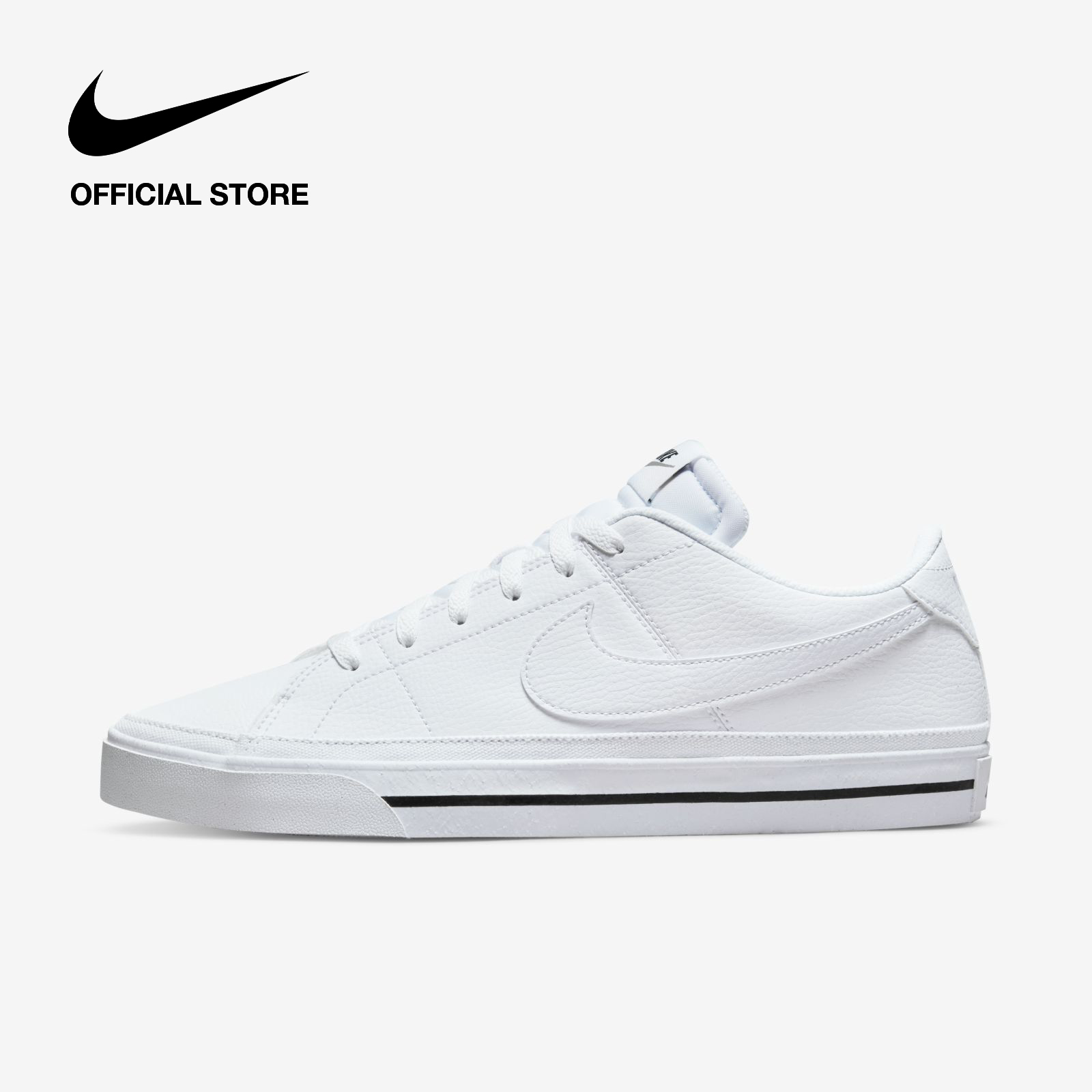 white plain nike shoes