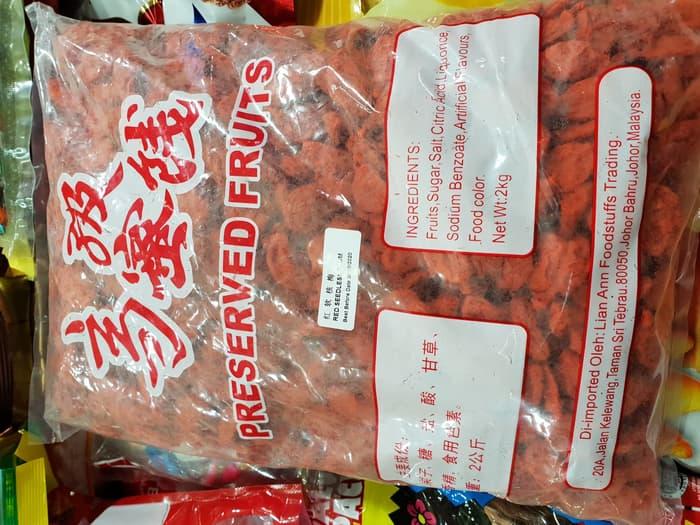 Preserved fruits 2kg red seedless plum asinan mirip asam boi malaysia