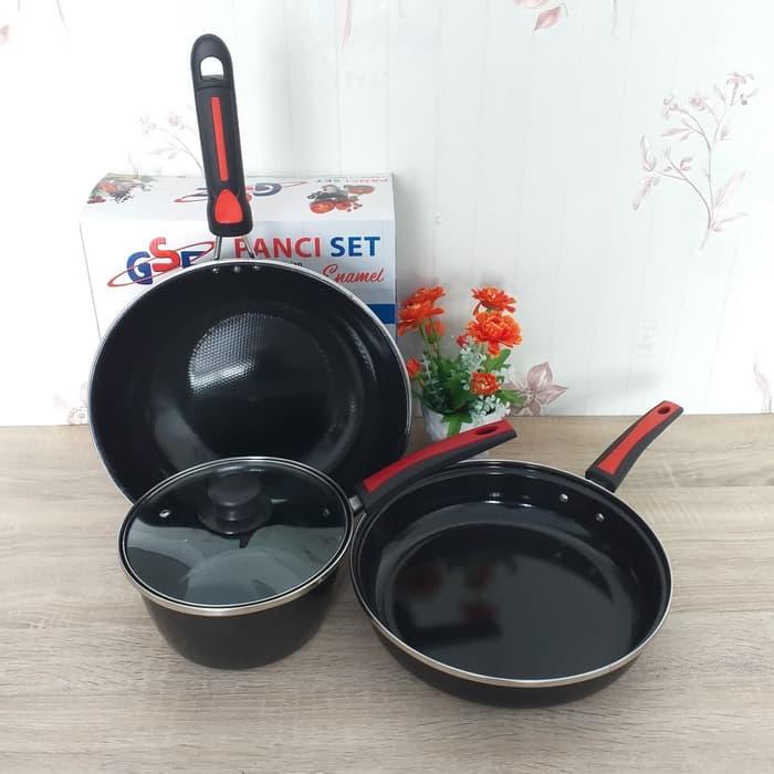 Panci Set Enamel 4 Pieces GSF 2630