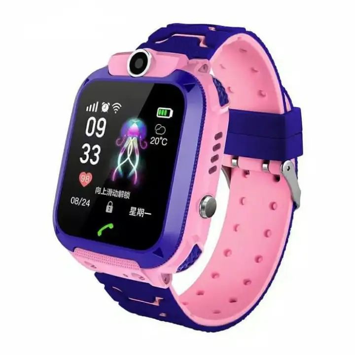 Jam Tangan Pintar Cerdas Anak Balita Smart Watch Phone Smartwatch Kids Gps Camera Sos Pink C02