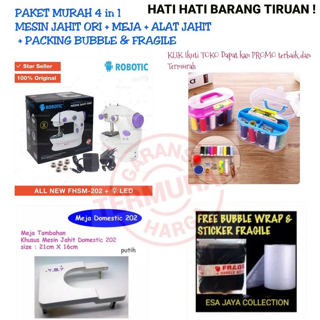 Promo termurah Paket 4 in 1, Paket Mesin Jahit + Meja Tambahan + Alat Jahit ( Sewing kit ) + Meja Tambahan Free BUBBLE & Fragile