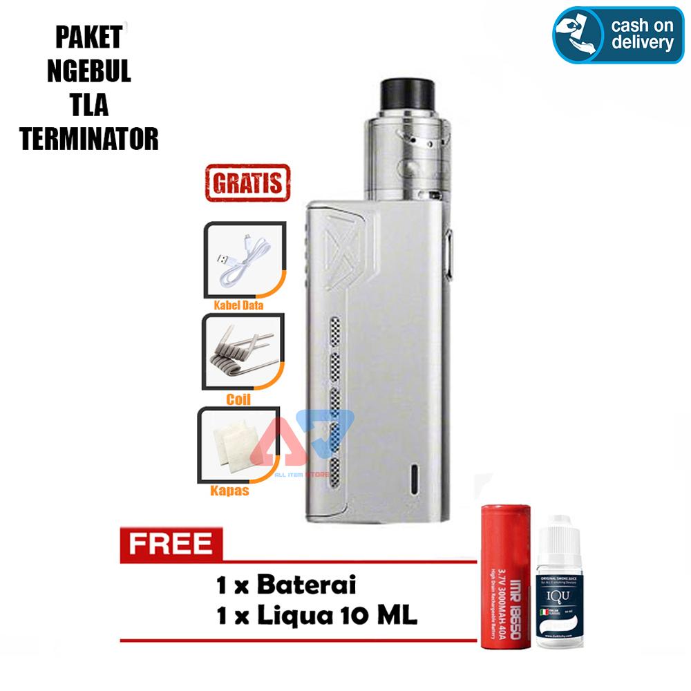 aiS - Paket Siap Ngebul TLA Terminator Rokok Elektrik Vape TLA + Free Baterai Kabel Data Coil Liquid Kapas aiS - Paket Siap Ngebul TLA Terminator Rokok Elektrik Vape TLA + Free Baterai Kabel Data Coil Liquid Kapas