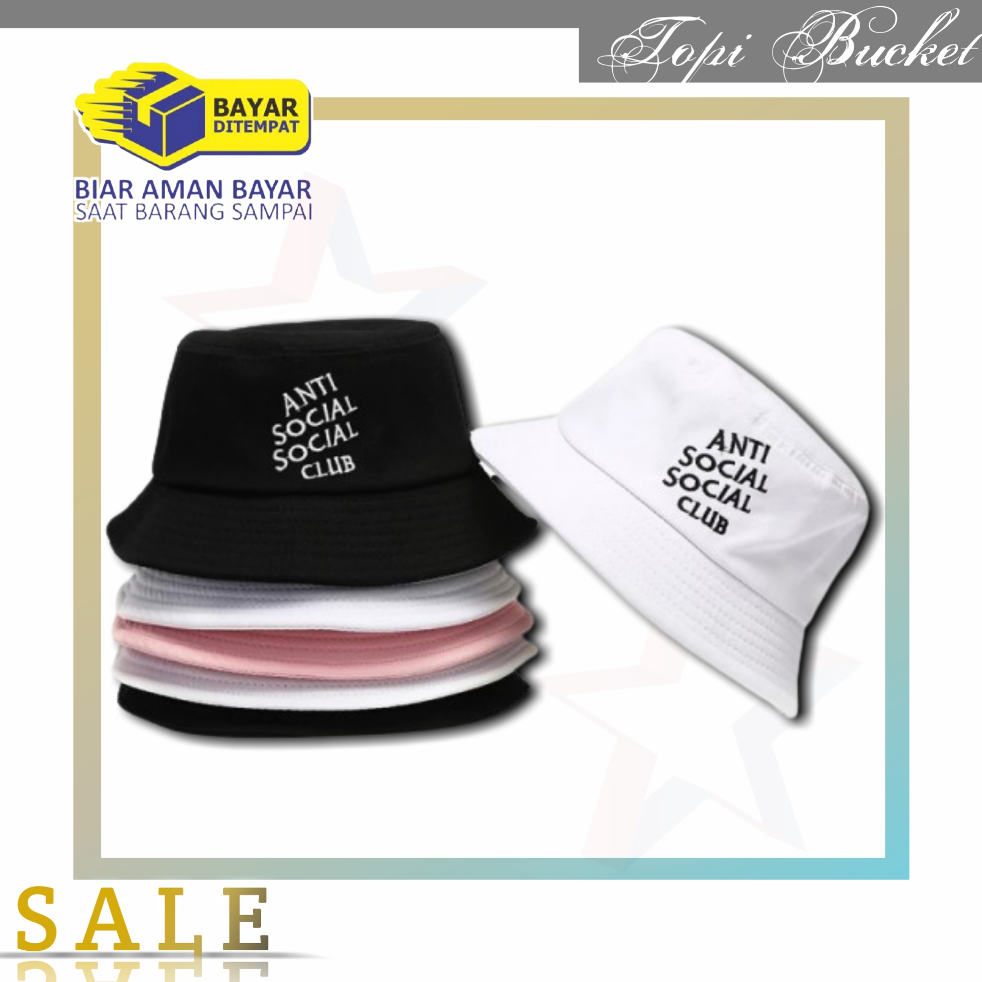 Topi bucket wanita hijab kekinian topi 