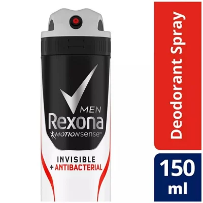 Rexona Men Invisible + Antibacterial All in One Spray Anti-Perspirant Deodorant Spray - 150 mL