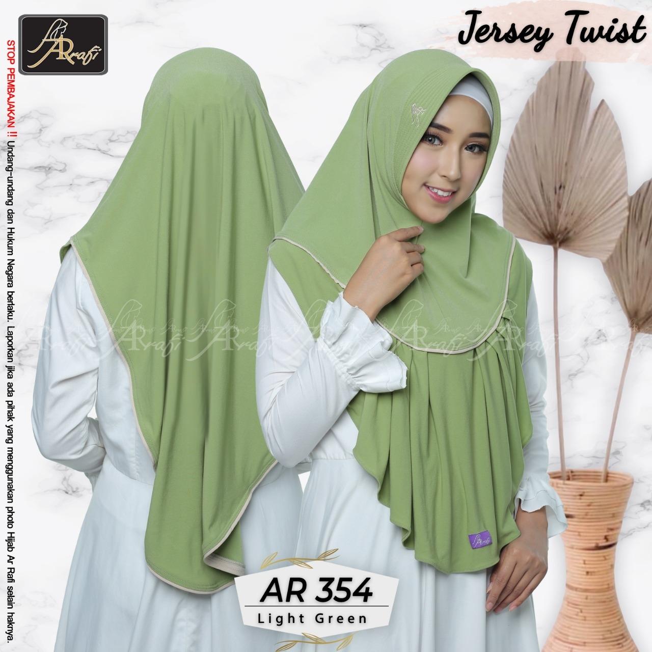 Hijab Arrafi AR 354 Light Green Jilbab Instan Ar Rafi Original Bergo Khimar Kerudung Jumbo Syari